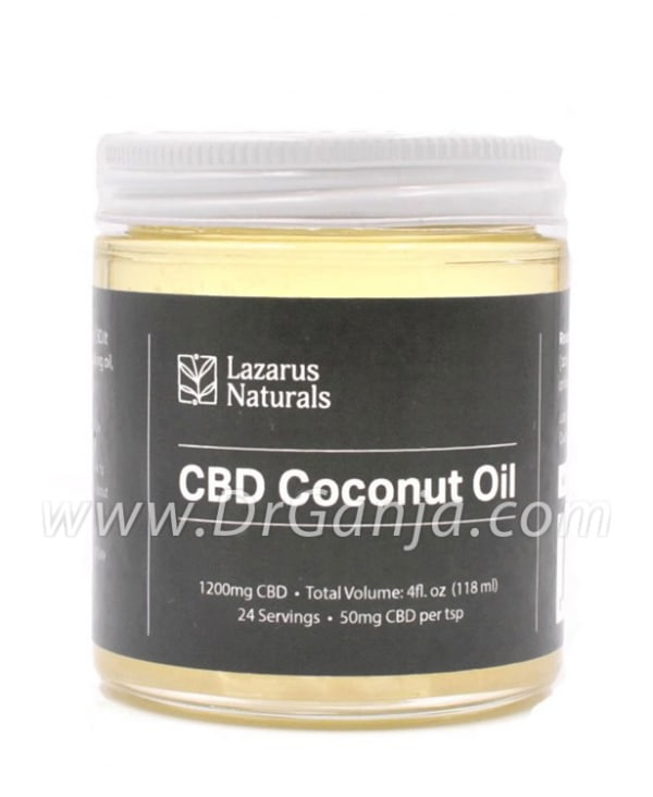 Lazarus Naturals CBD Organic Coconut Oil infused Dr.Ganja