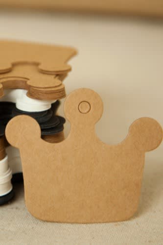 Kraft paper custom tags gift tags product tags Handmade tags DIY tags - Crown