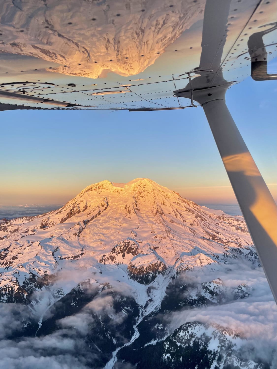 Mt. Rainier in the sunset