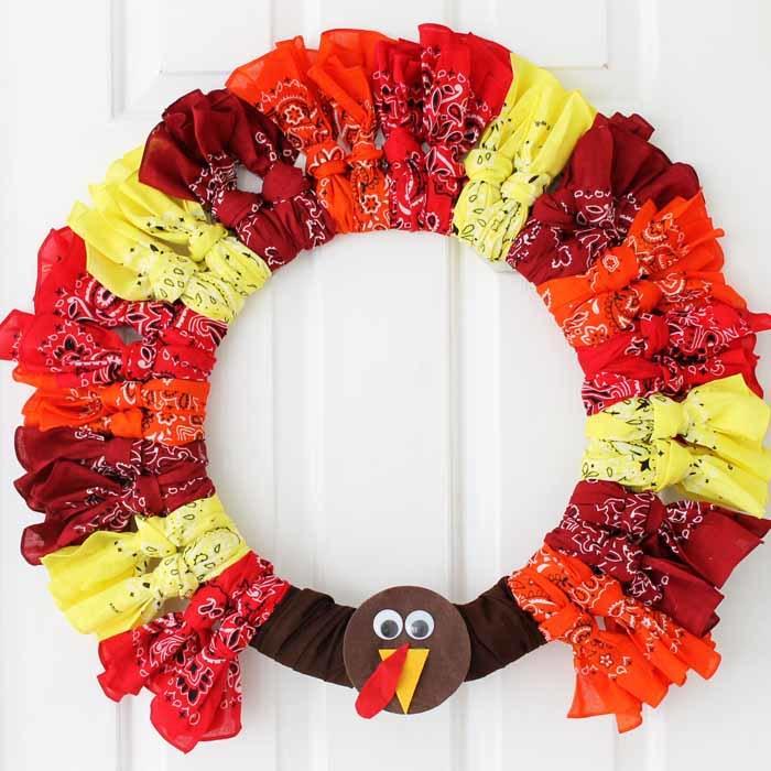 Thanksgiving Wreaths: Make a Turkey Wreath - The Country Chic Cottage