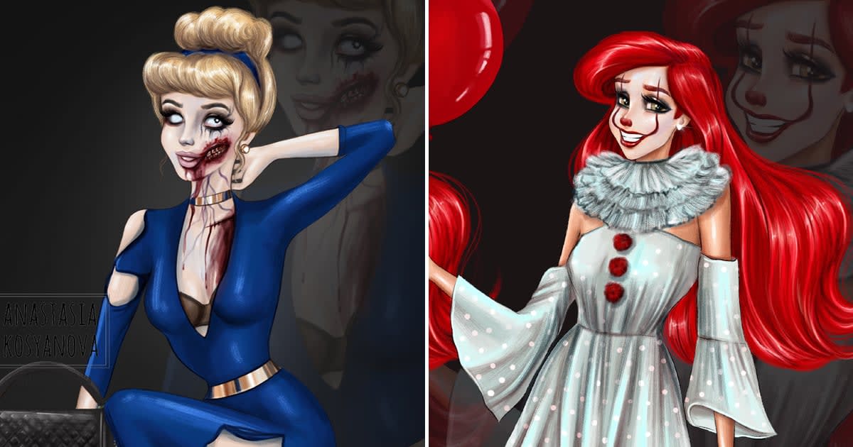 This Artist Reimagined Disney Princesses as Halloween Characters, and They're Scary Good