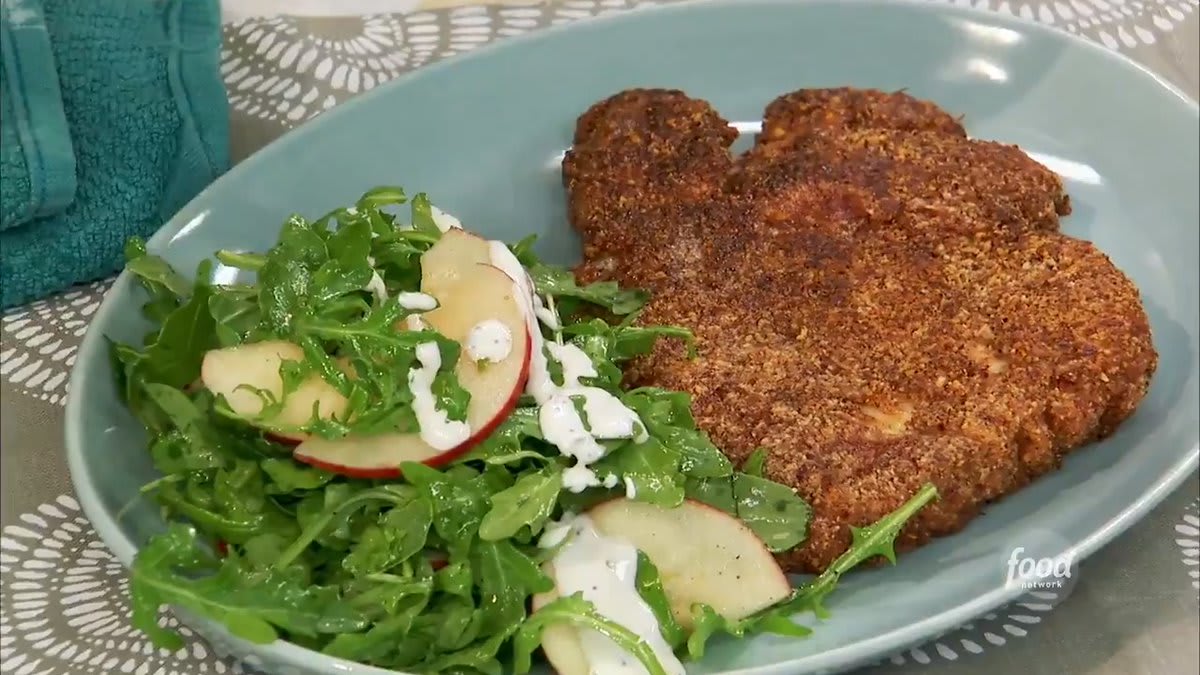 You'll NEVER call chicken breasts boring again after making @gzchef's Chicken Paillard! 🤤 Watch TheKitchen > Saturdays at 11a|10c and subscribe to @discoveryplus to stream more: https://t.co/ObIJJmJKc8. discoveryplus Get the recipe:
