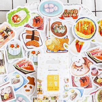 Lovely Planner Paper Label Sticker Box - daily Japanese food