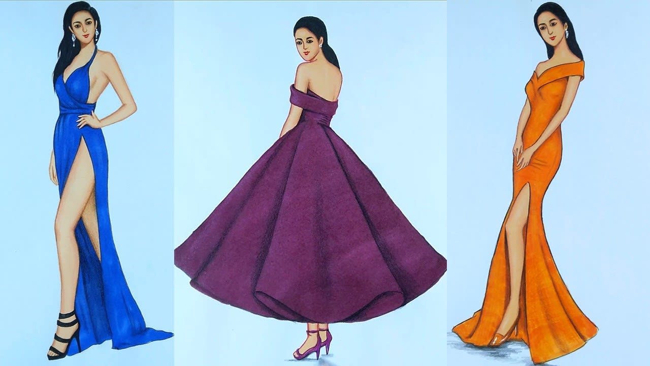 Fashion illustration Compilation (Speed painting) CAM STYLES