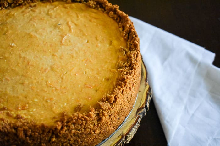 Sweet Potato Cheesecake with Spiced Crust