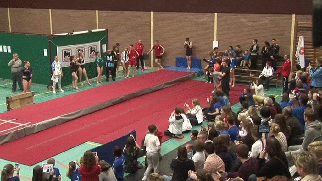 An impressive Triple Layout by gymnast Kristof Willerton.