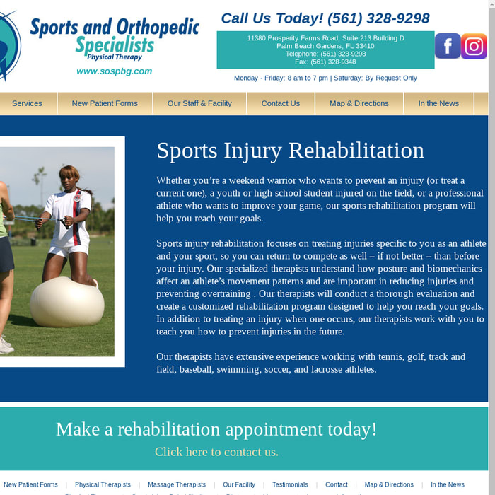 Sports and Orthopedic Specialists - Services - Sports Injury Rehabilitation