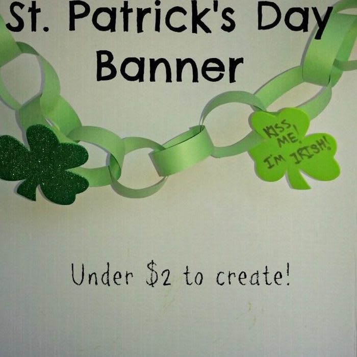 Easy Kid's DIY St. Patrick's Day Banner