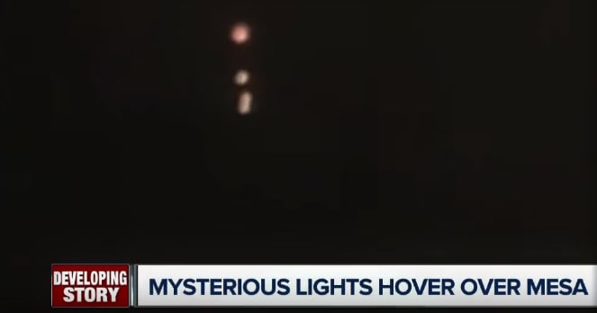 Mysterious lights hovering over Mesa