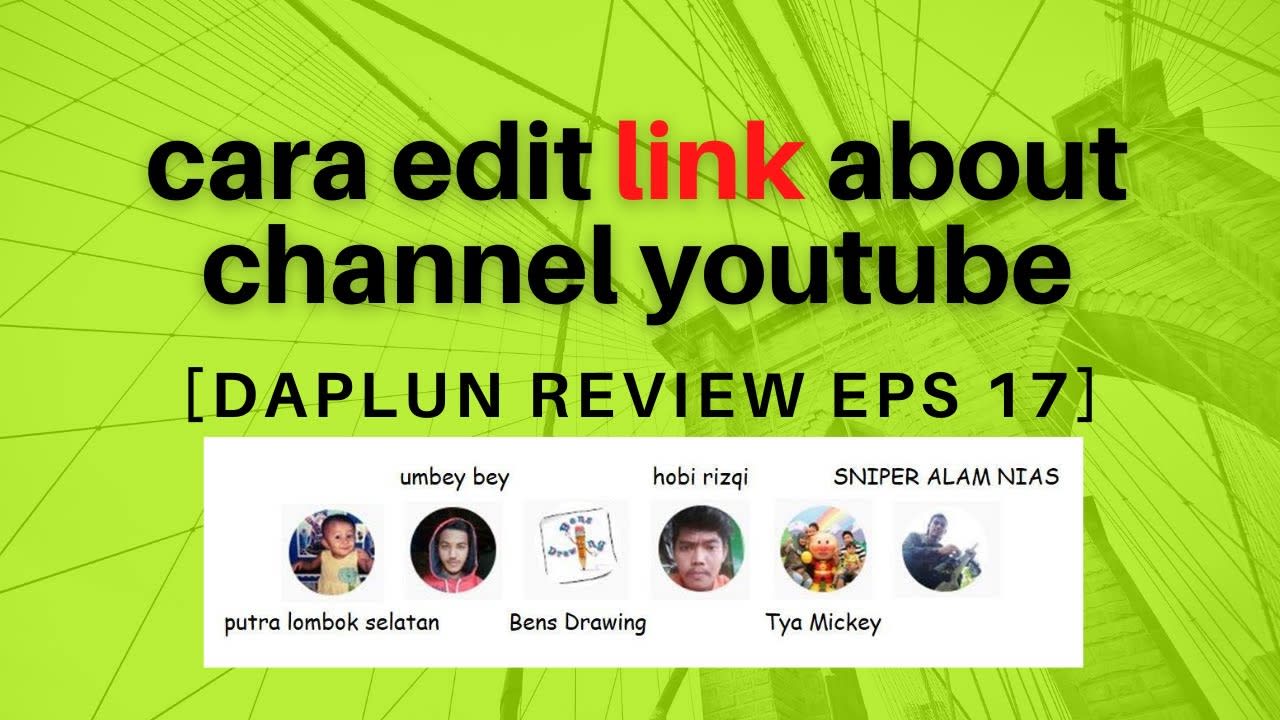 cara edit link about channel youtube [daplun review eps 17]