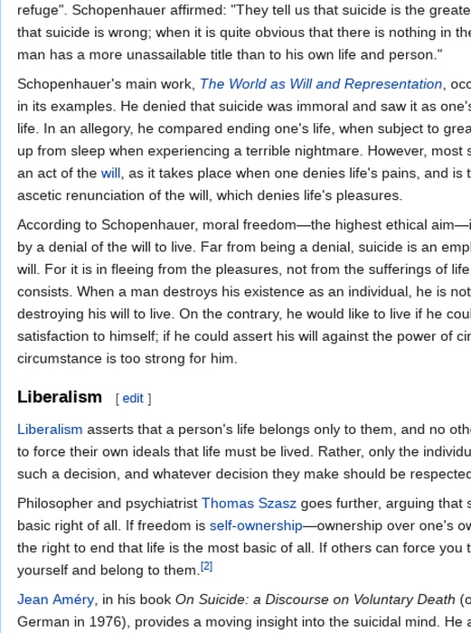 Philosophy of suicide