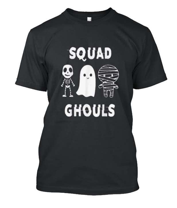 Squad Ghouls Skeleton Mummy Funny Halloween Posh T Shirt