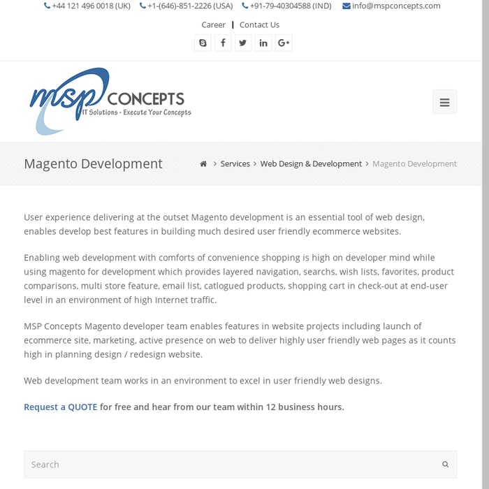 Magento Web Development, Magento Development California,USA.