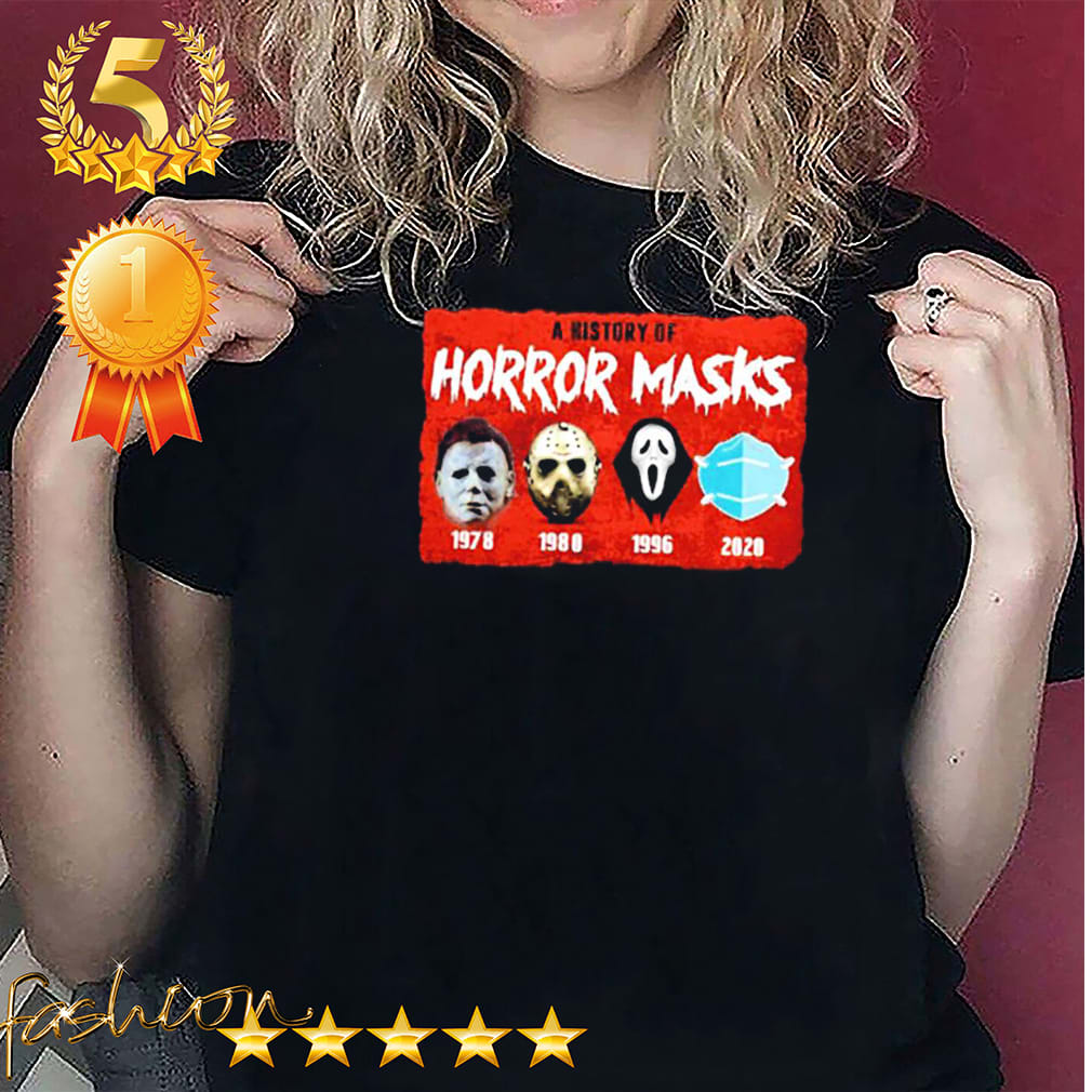 A history of horror masks Halloween shirt,Hoodie, V-neck, Sweater