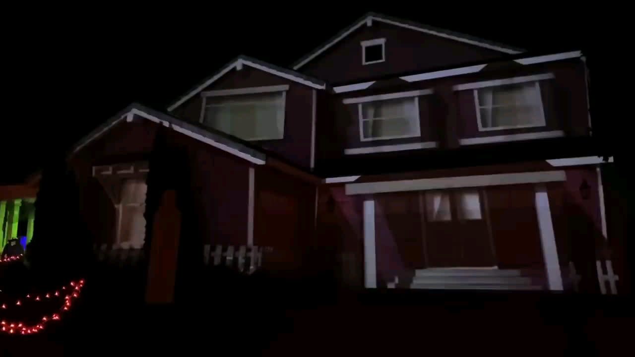 Insane Haunted House Projection