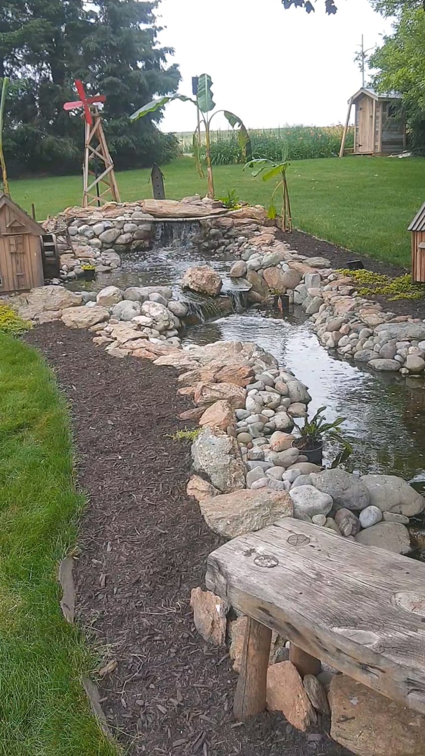 FiL retired recently and decided to do a fully functional stream in the backyard including all the woodworking