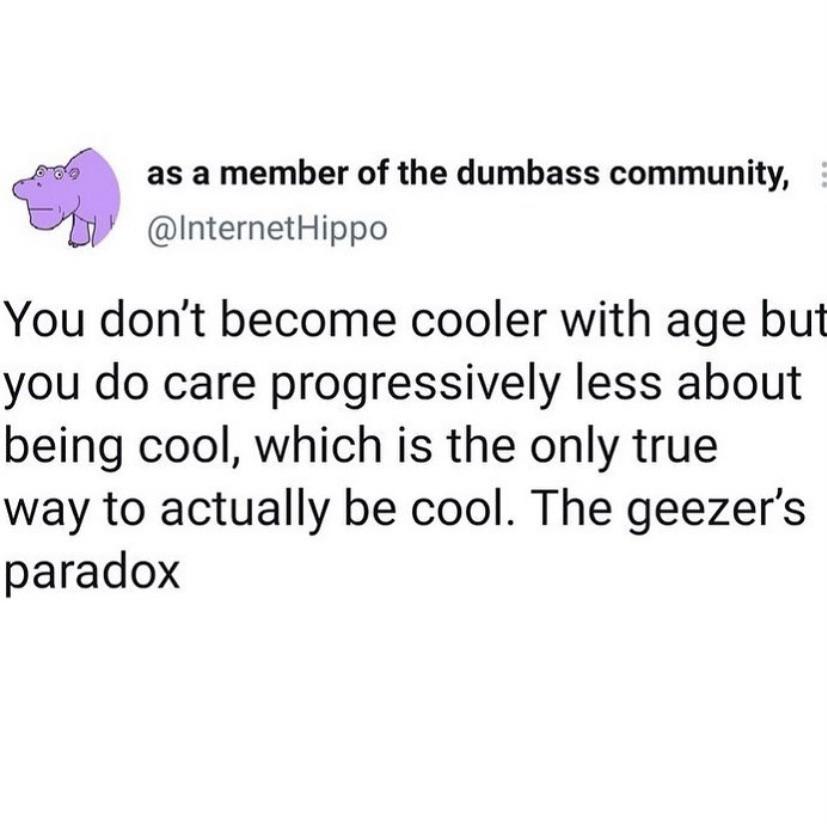 The geezer’s paradox