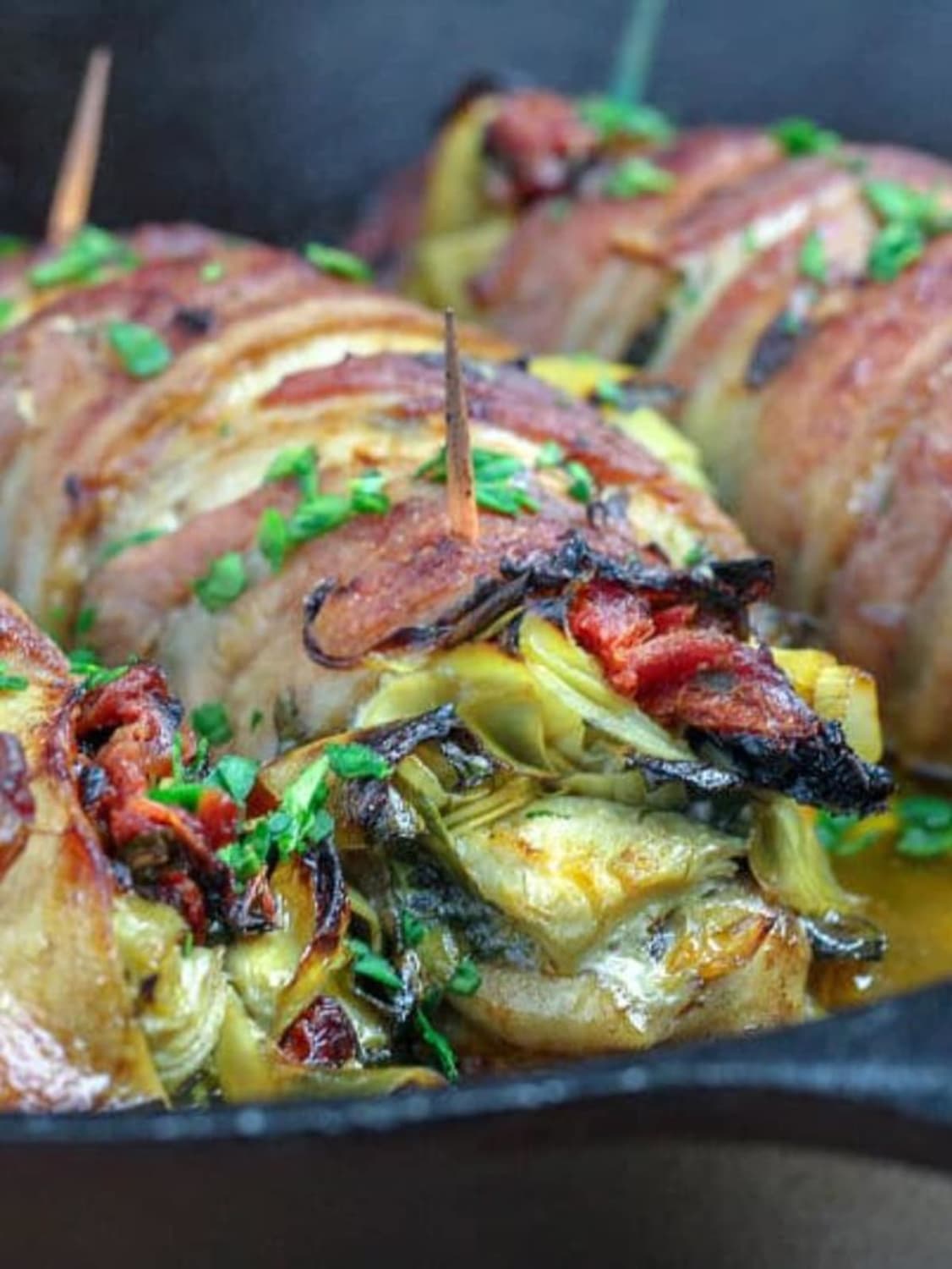 Bacon Wrapped Stuffed Chicken Breast