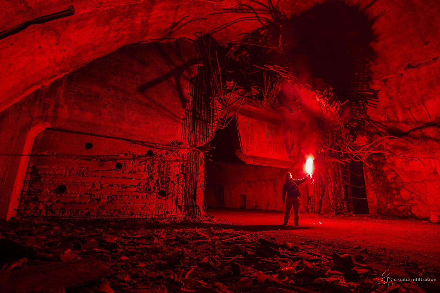 Exploring an abandoned underground military base in Croatia