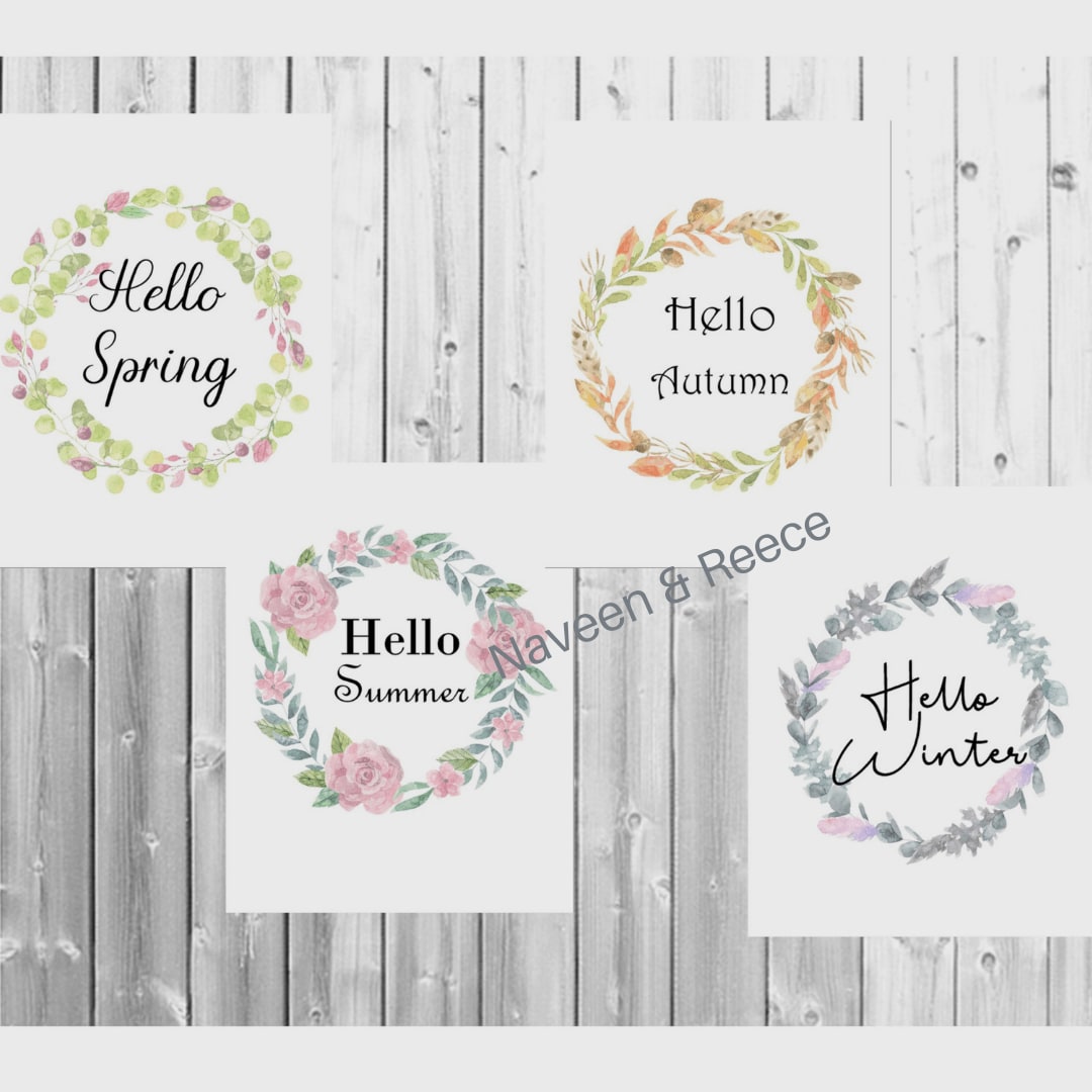 Hello Seasons: Printable art collection for the year!