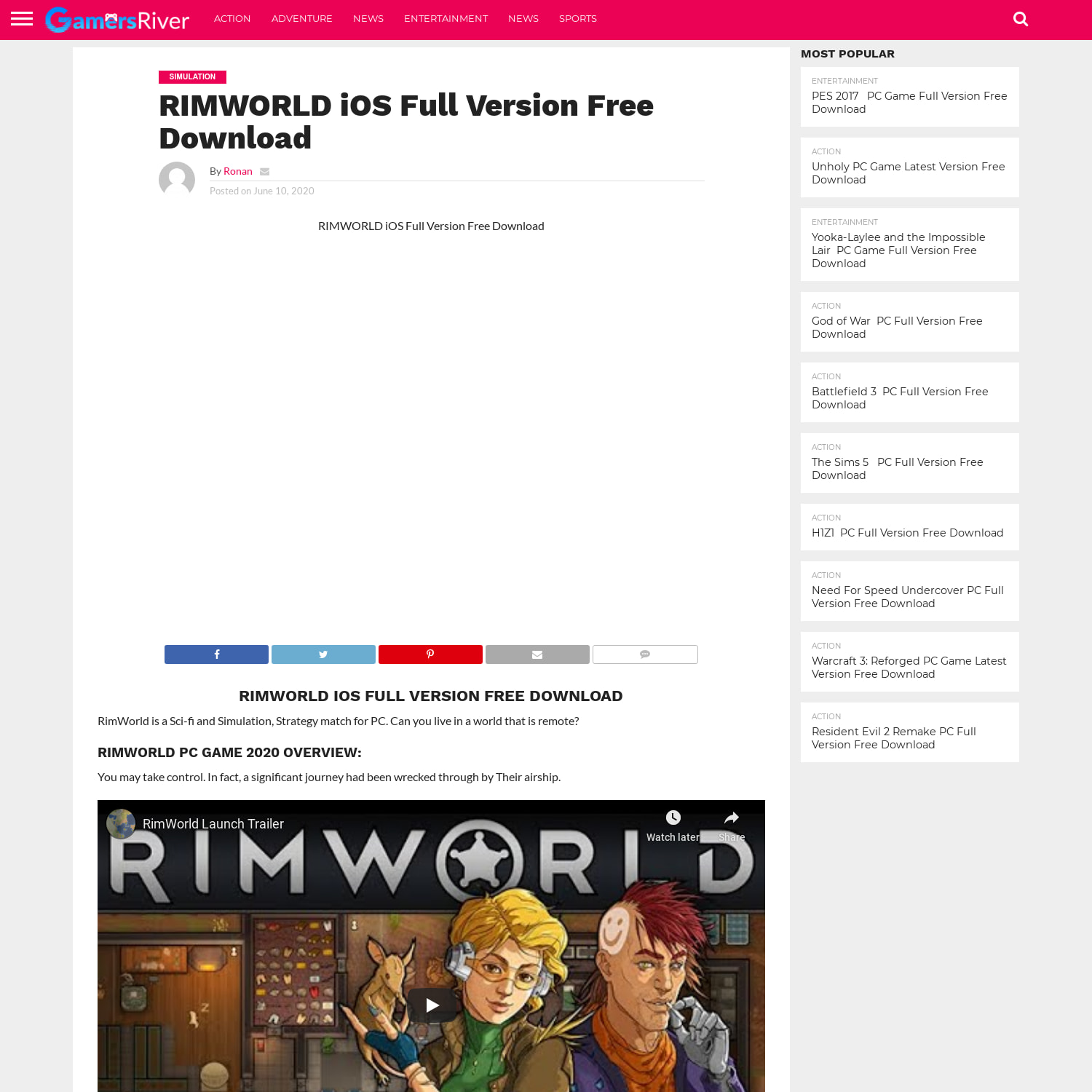 RIMWORLD iOS Full Version Free Download