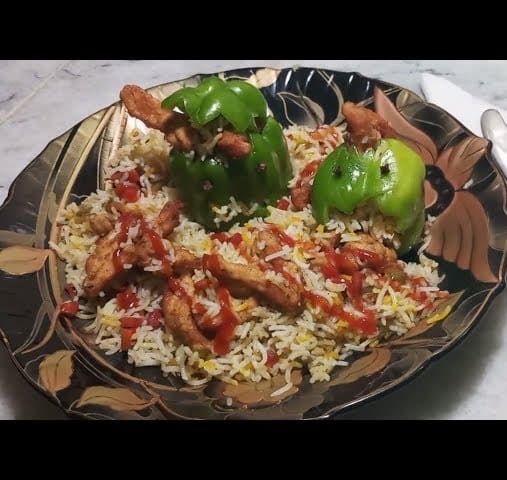 fried chicken fingers with vegetables rice recipe by ib cooking club