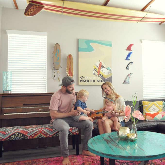 B&A: A Cookie Cutter Home-Turned-Vintage Surf Hideaway