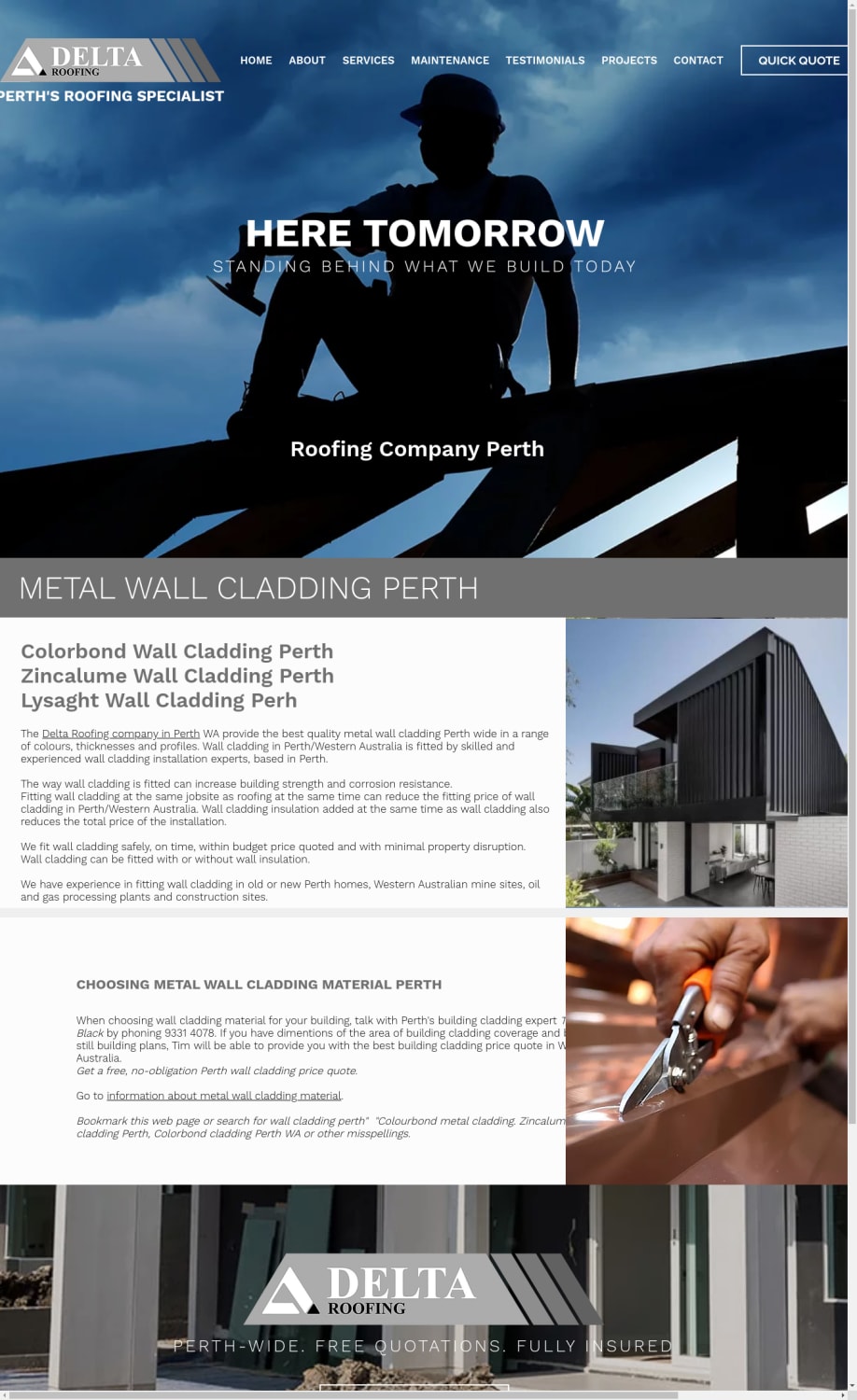 Wall Cladding Perth, Metal Wall Cladding WA