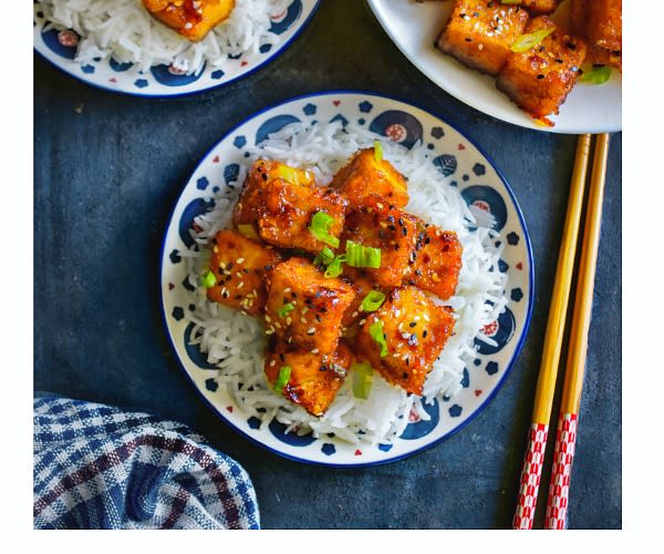 Firecracker Tofu (Sweet Spicy Crispy Tofu Recipe)