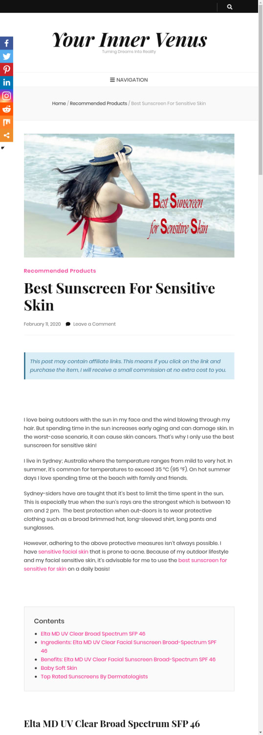 Best Sunscreen For Sensitive Skin