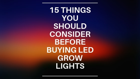 15 Things You Should Consider Before Buying LED Grow Lights