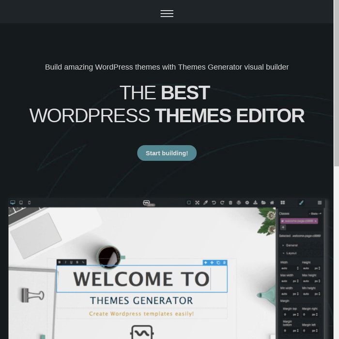 Wordpress Themes Visual Builder
