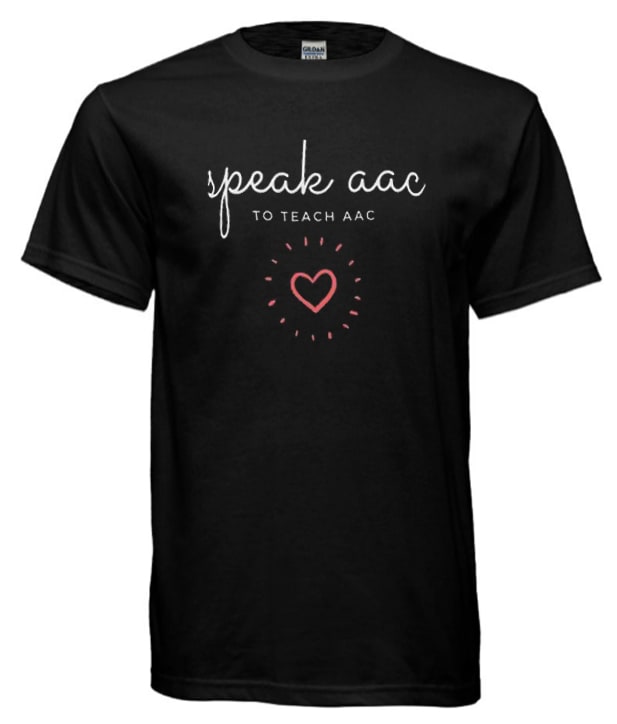 Speak AAC to Teach AAC - Black Tee cool T-shirt