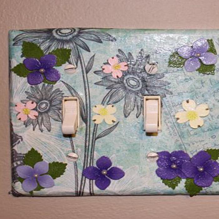Easily Transform Your Light Switches With Decoupage