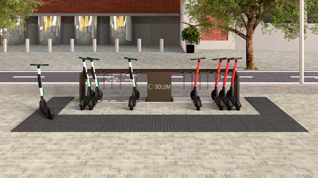Solar powered charge station for electric scooters gets sustainability award