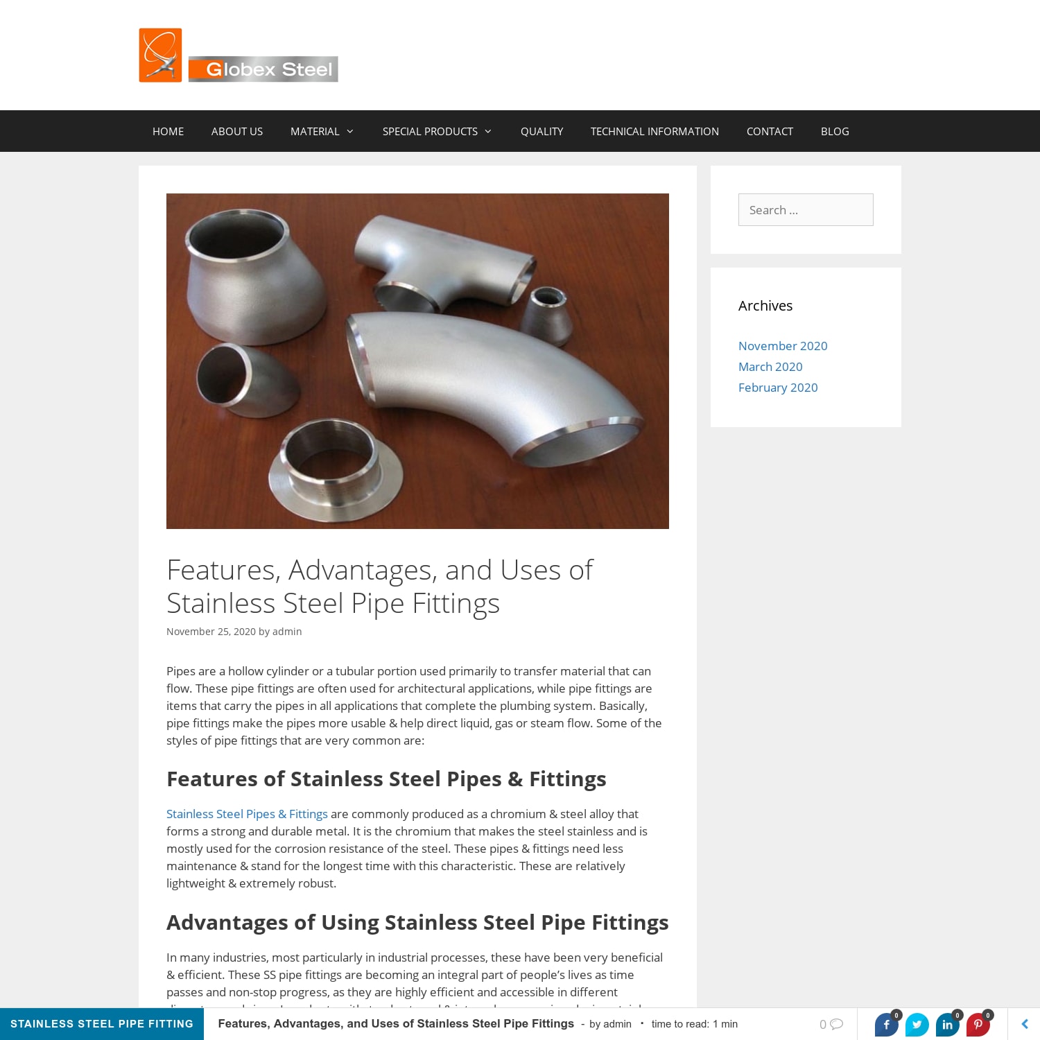 Features, Advantages, and Uses of Stainless Steel Pipe Fittings