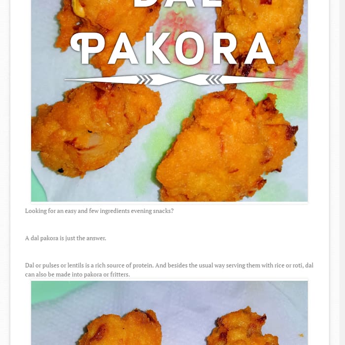 Recipe 74: Dal Pakora ~ Spices n Secrets