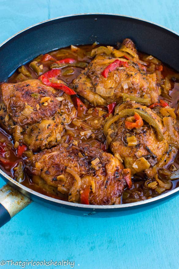 Authentic Jamaican Brown Stew Chicken (Paleo) - That Girl Cooks Healthy
