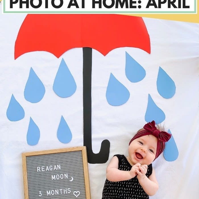 DIY Budget Friendly Monthly Baby Photo Idea: April - The Confused Millennial