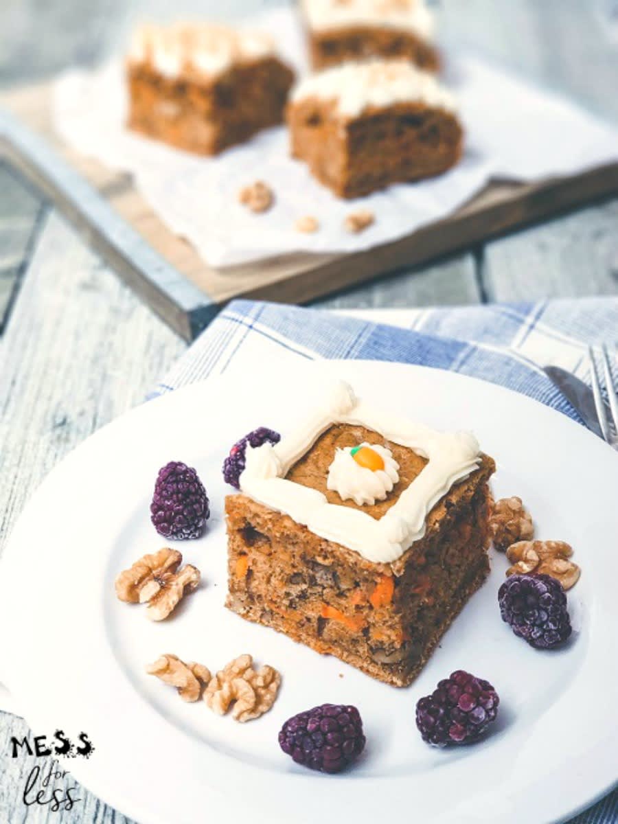 Carrot Cake Squares with Cream Cheese Frosting