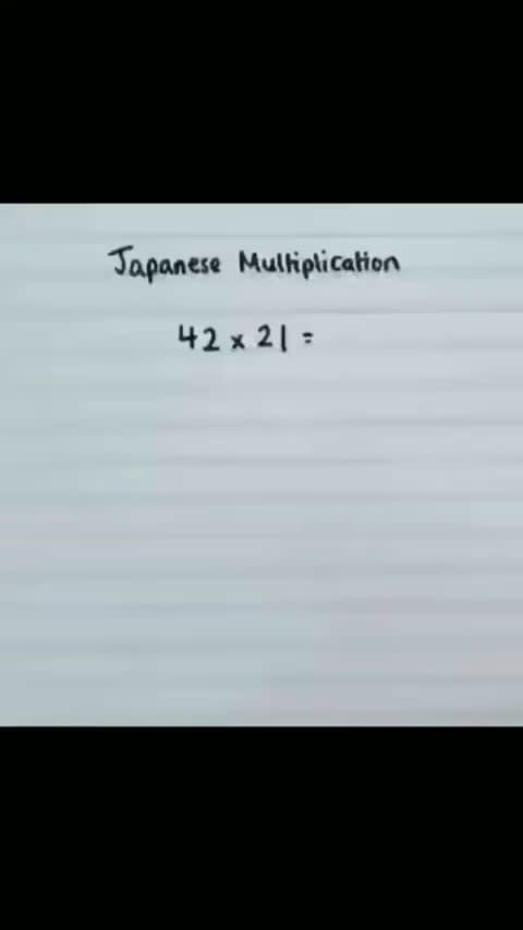 Japanese Multiplication Method