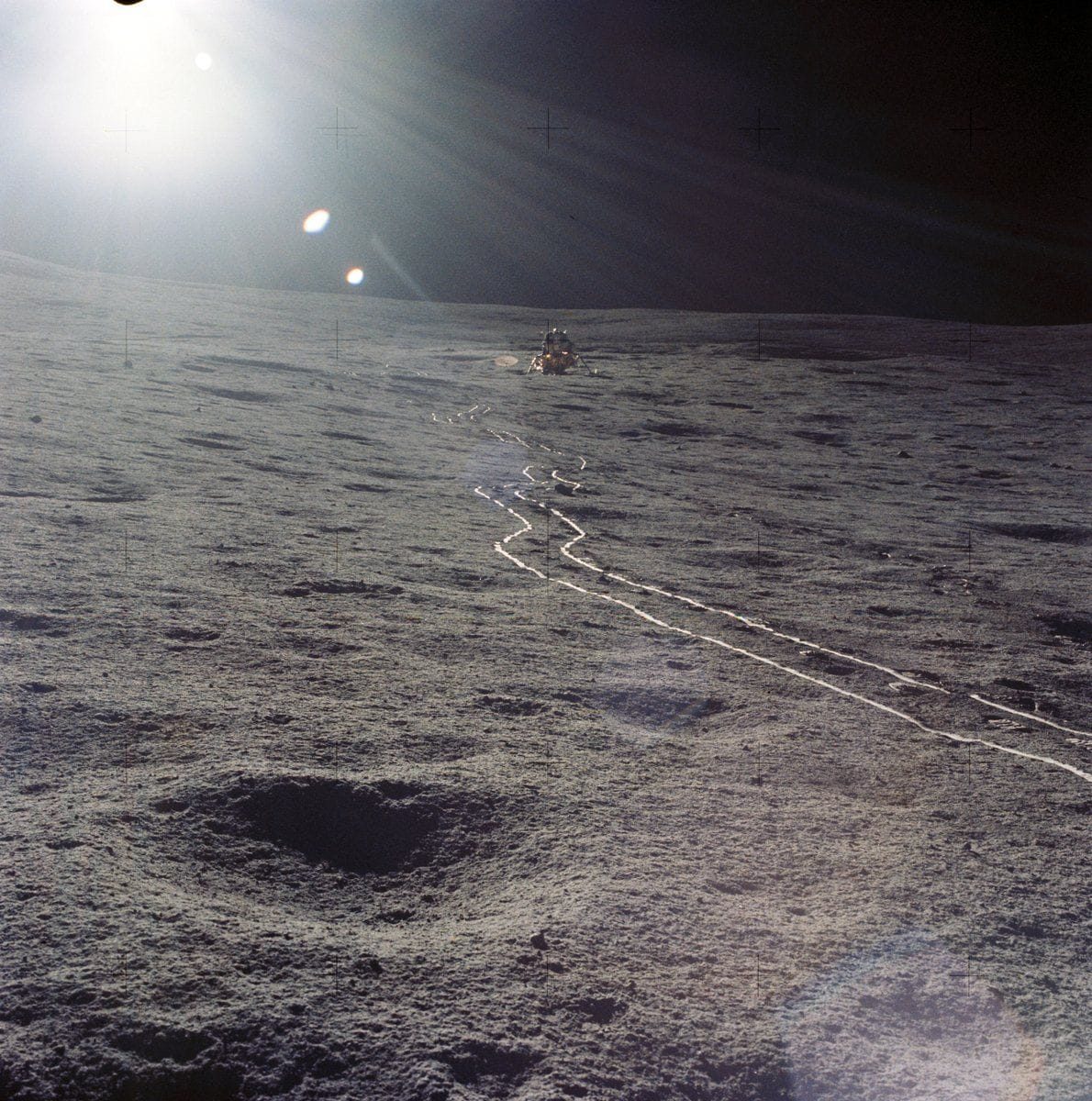 Although the Lunar Roving Vehicle wasn’t brought along until Apollo 15 ...