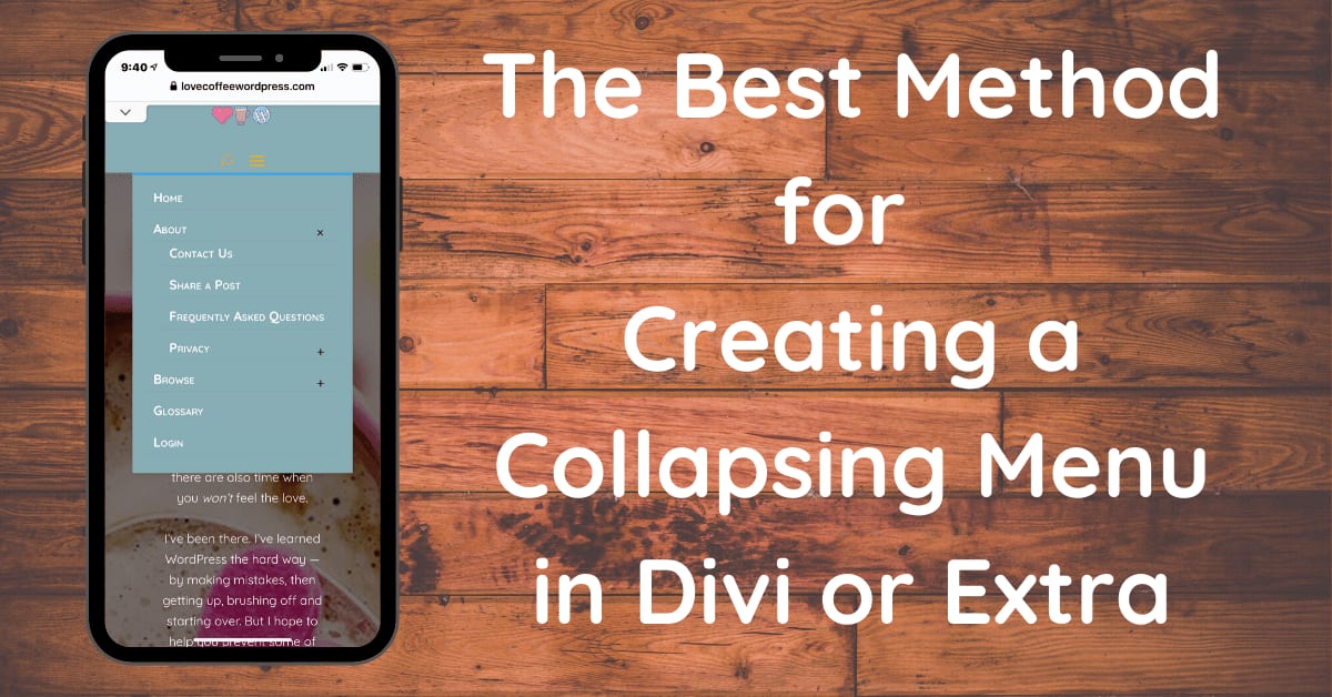 Best Method for Creating a Collapsing Menu in Divi or Extra