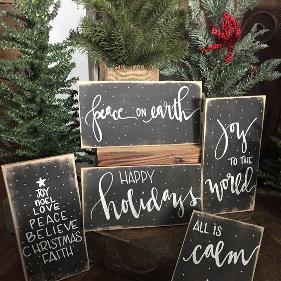 Merry Christmas Rustic Signs