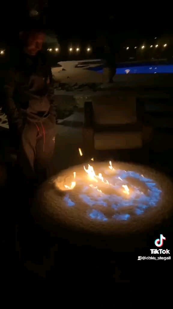Lighting a frozen fire pit
