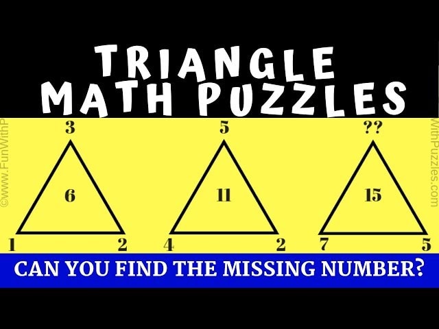 TRIANGLE #MATH #PUZZLES WITH ANSWERS