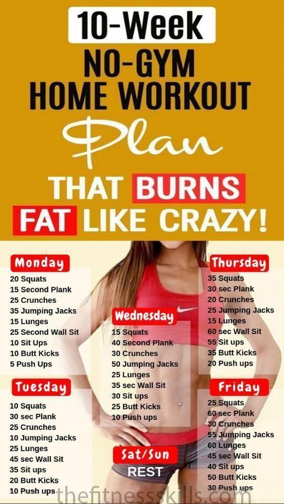 10 Week - That Burns Fat Like Crazy! - No Gym - Home Workout Plan