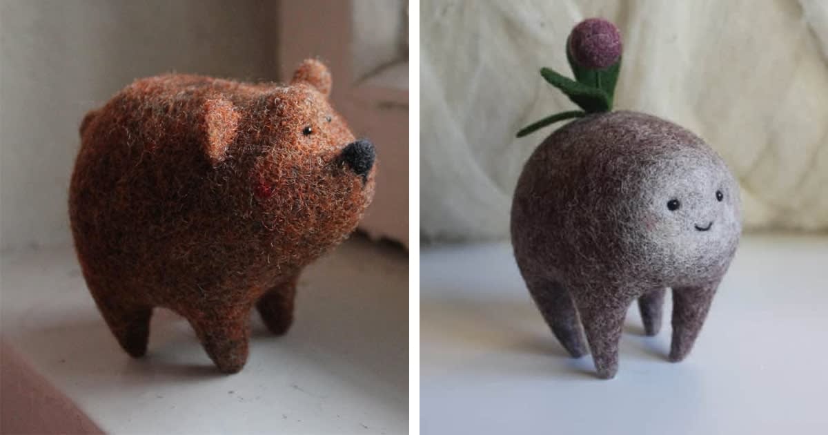 Textile Artist Creates Playful Felt Critters That Will Put a Smile On Anyone's Face
