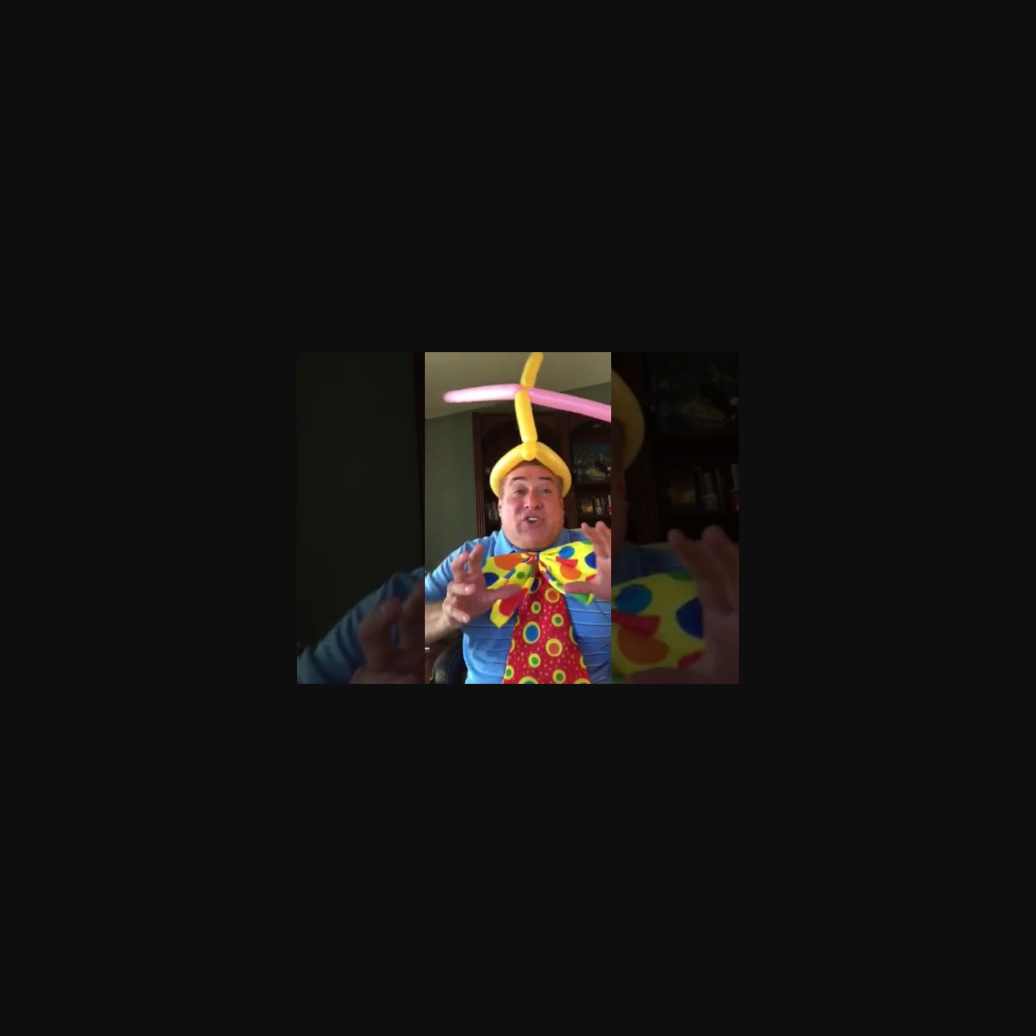 "GOOD GOD!..God is GOOD!" Man in ridiculous balloon hat and clown tie sings poorly and then talk about God. The rare video with zero views before I watched it. 3 years old.