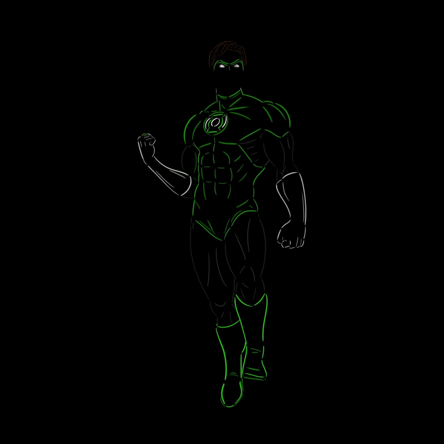 [Artwork] Hal Jordan (Green Lantern) minimal artwork